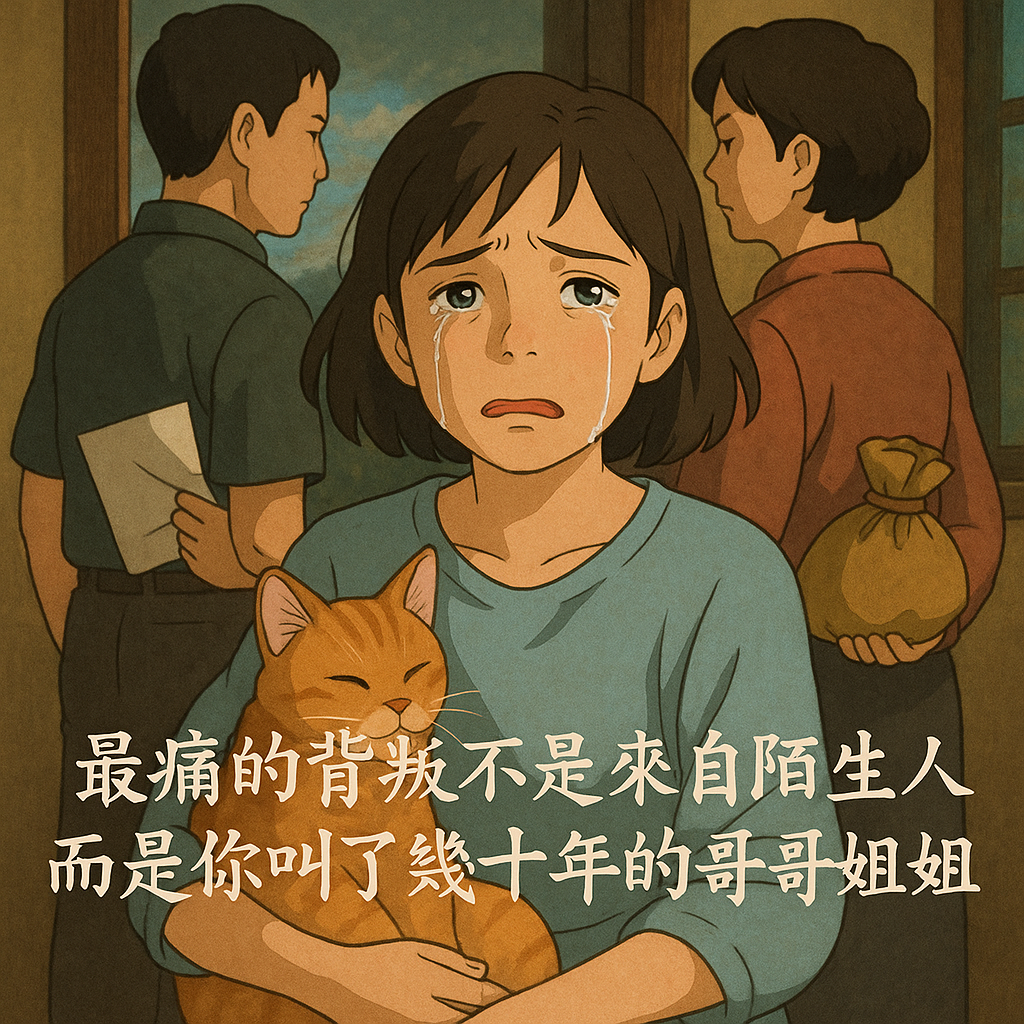 「我的遺產，寧可給貓，也不要給無情的手足！」
